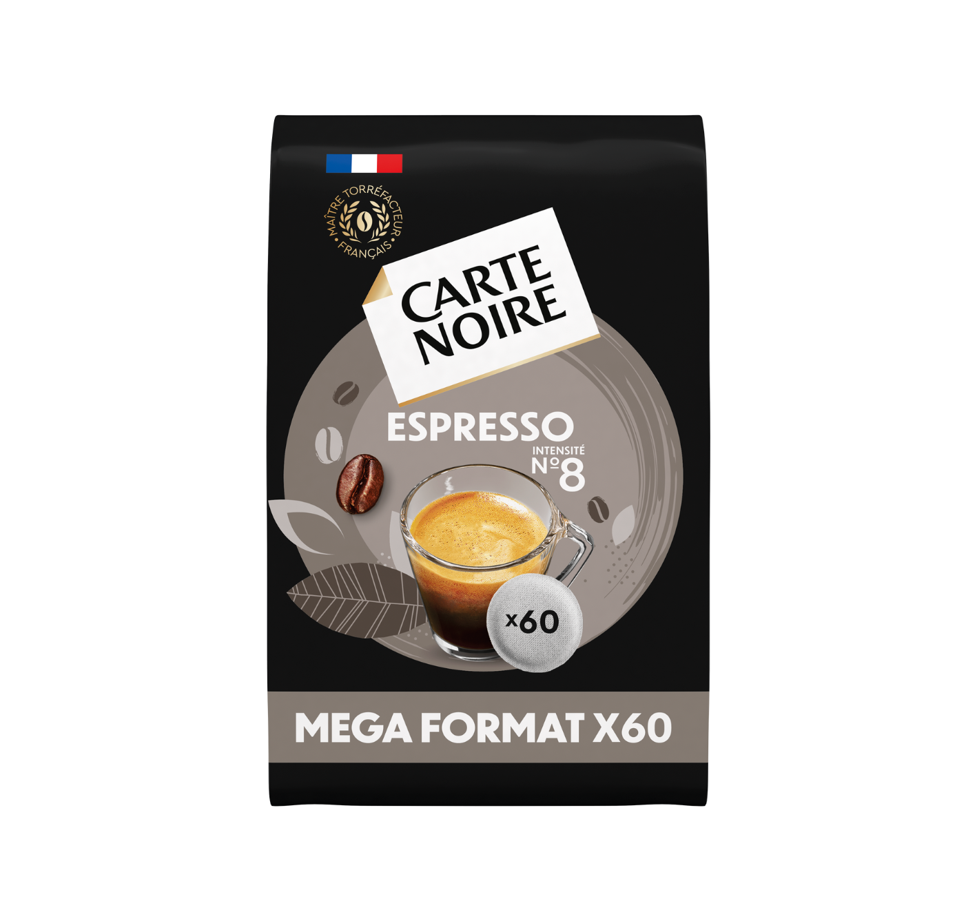 ESPRESSO N°8 - Café torréfié moulu en dosettes souples