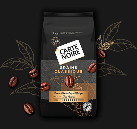 Café en grains Carte Noire Classique 100 % Arabica - paquet de 1 kg sur