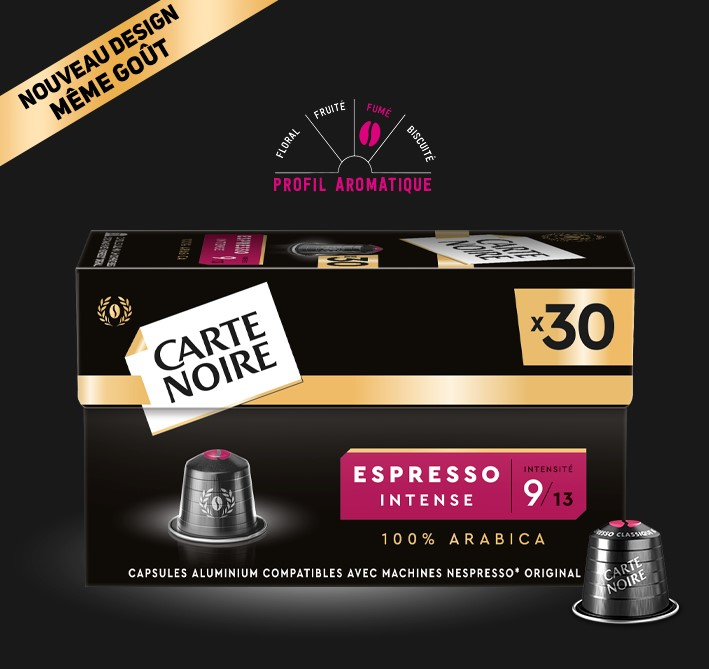 ESPRESSO INTENSE N°9 - Café torréfié moulu en capsules