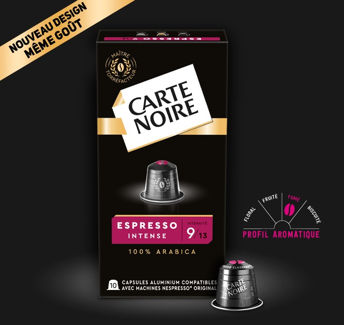 ESPRESSO INTENSE N°9 -  Café pur Arabica - Capsules compatibles Nespresso*