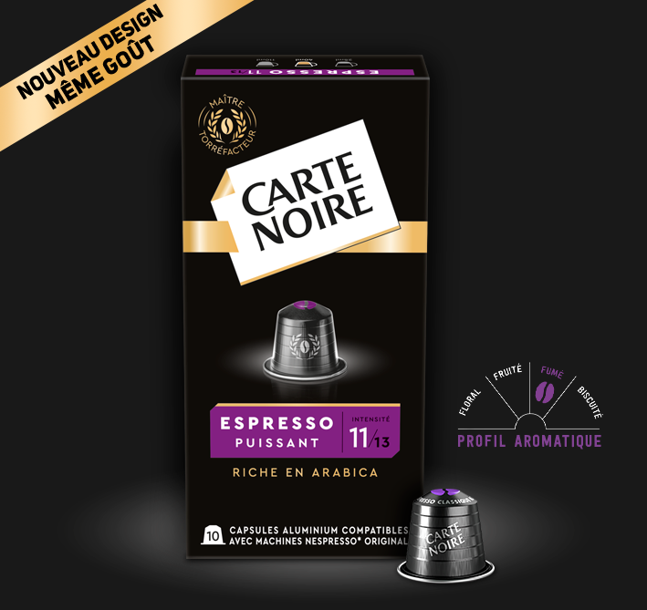 ESPRESSO PUISSANT N°11 - Café torréfié moulu en capsules