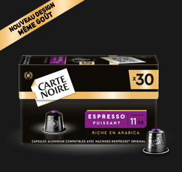 ESPRESSO PUISSANT N°11 - Café torréfié moulu en capsules