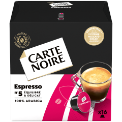 CARTE NOIRE Café bio expresso en capsule compatible Nespresso 30 capsules  240g pas cher 