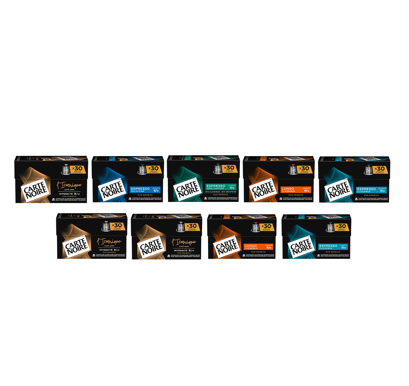 Coffret dégustation 240 capsules Nespresso® intensité doux