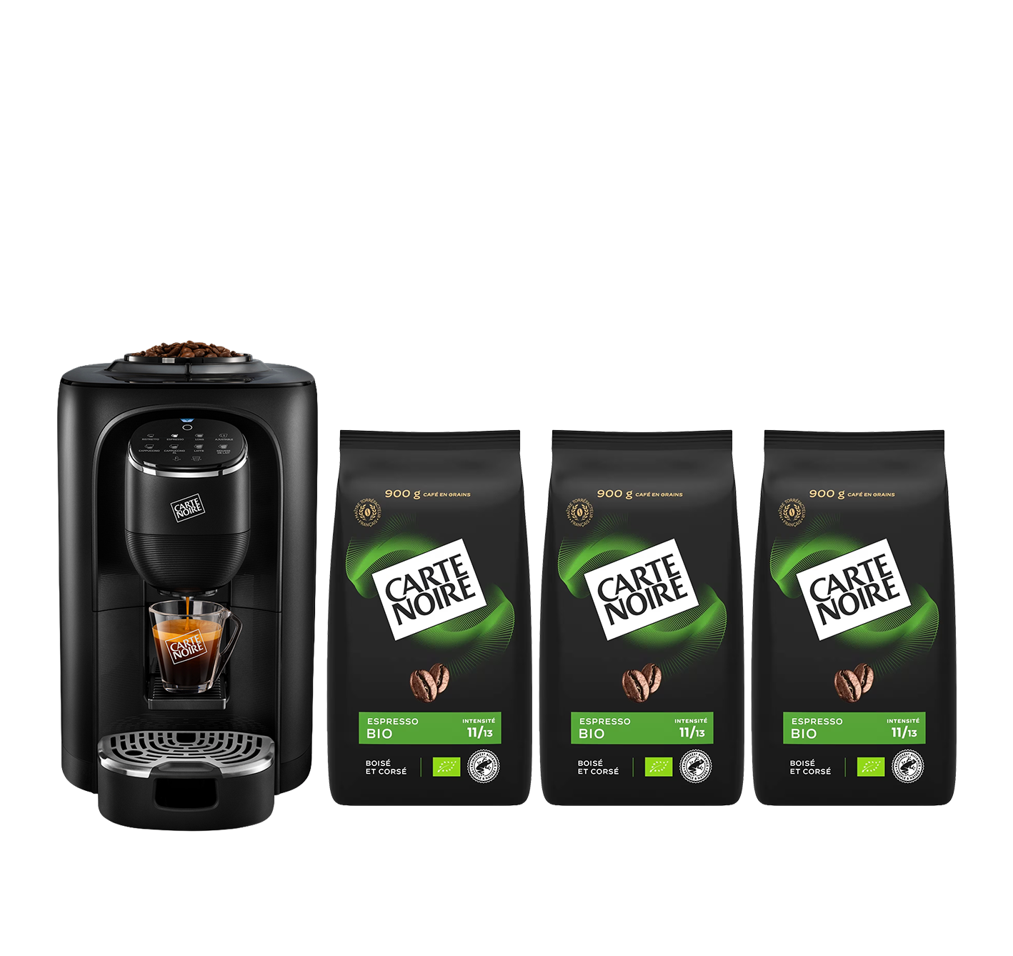 Coffret Aroma Signature machine à grains + 2,7kg Grains Bio offerts